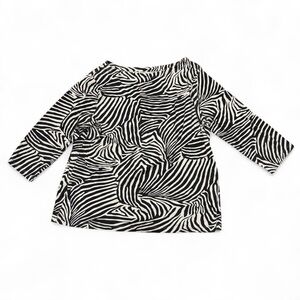 Chico's Monochrome Animal Print Top
